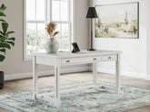 Prime Furniture - Ashley Furniture - Robbinsdale Office Desk - Home Office Desk / Antique White - H742-34